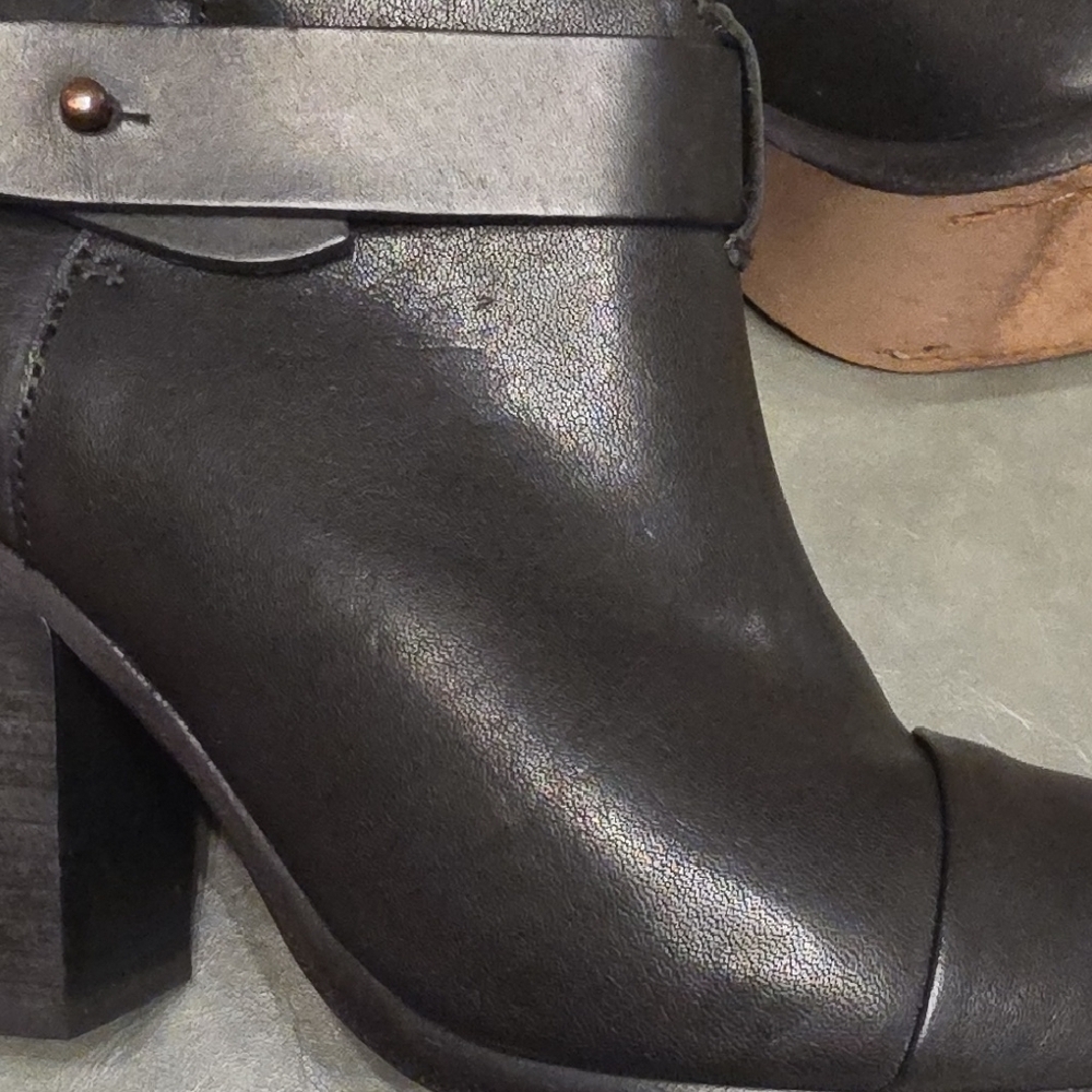 rag & bone Black Leather Ankle Booties - Picture 12 of 16